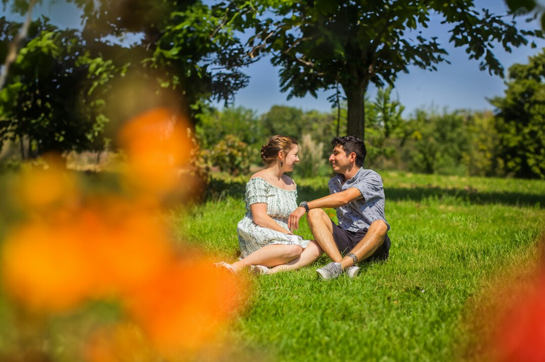 immigrant family in garden