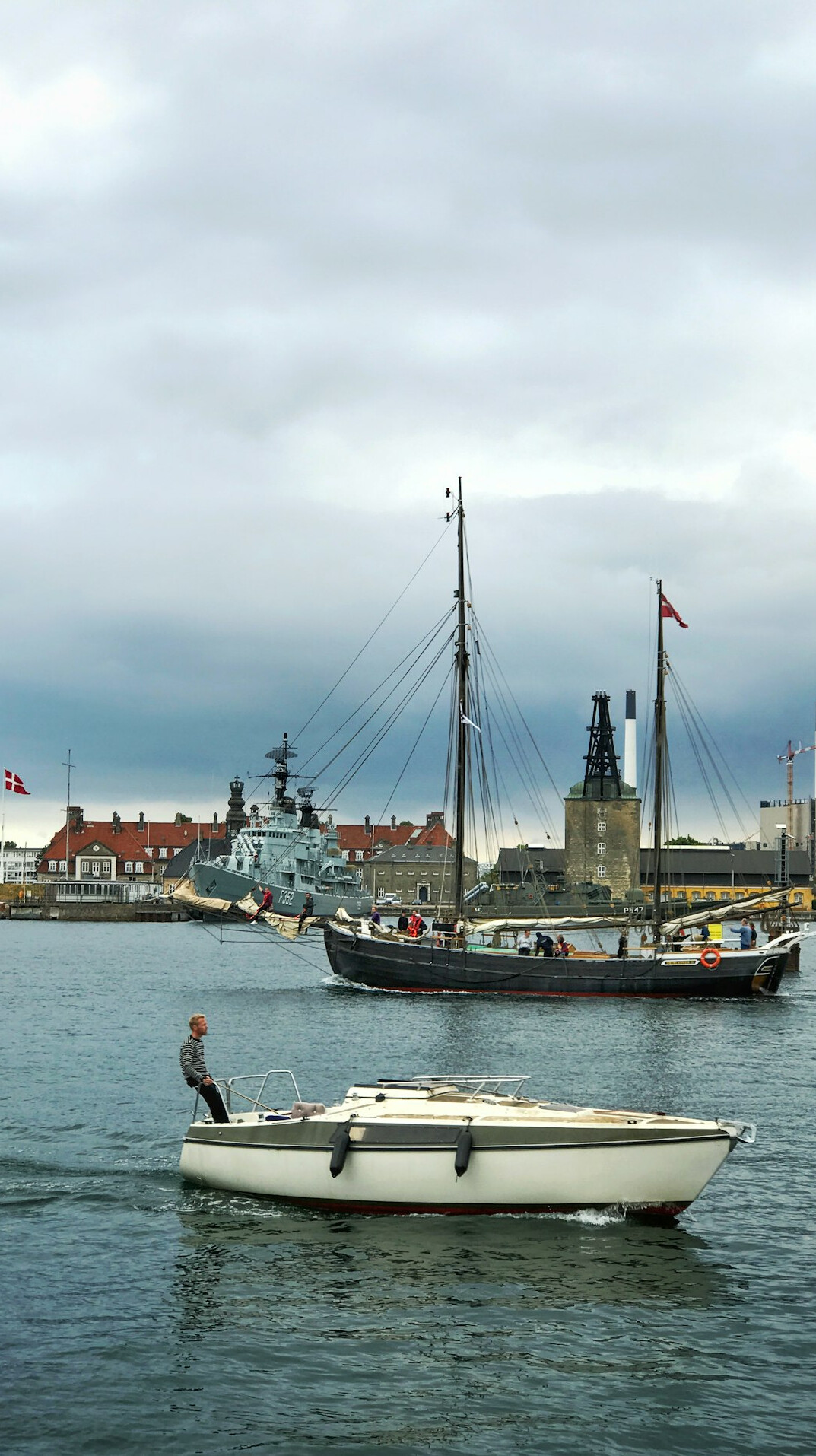 fisherman on boat in Denmark