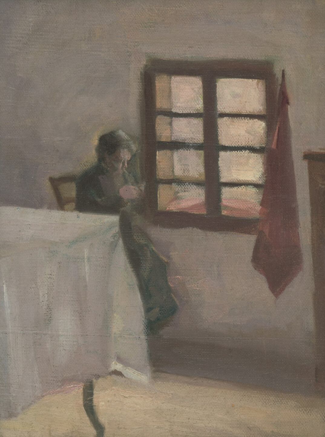 elderly woman in window