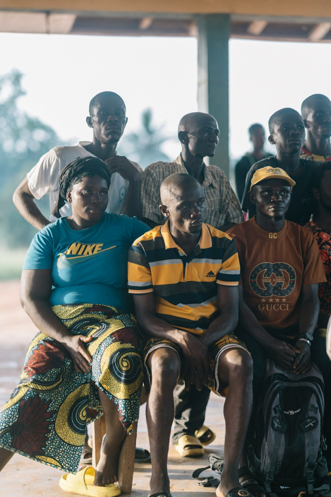 group of locals at gathering